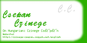 csepan czinege business card